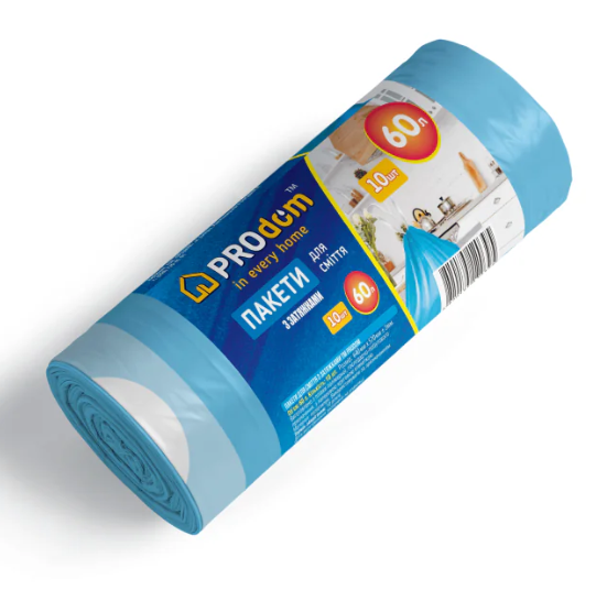 Пакети для сміття 60*10 с завязками ТМ PROdom